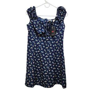 Levis Womens Floral Dress S Navy Standard Fit Size Small